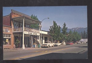 WEAVERVILLE CALIFORNIA DOWNTOWN STREET SCENE OLD CARS VINTAGE POSTCARD