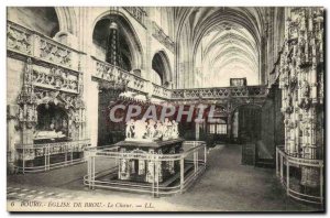 Old Postcard Bourg Church Choir