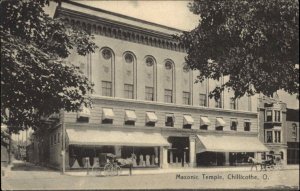 CHILLICOTHE OHIO OH Masonic Temple MASONS FRATERNAL Vintage Postcard