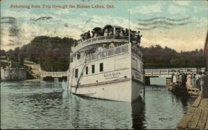 Rideau Lakes Ontario Steamer Ship Rideau Queen c1910 Postcard