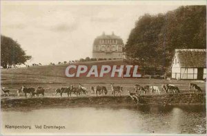 Old Postcard Klampenborg Ved Eremitagen