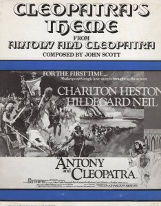 Charlton Heston Antony & Cleopatra's Theme Rare Sheet Music