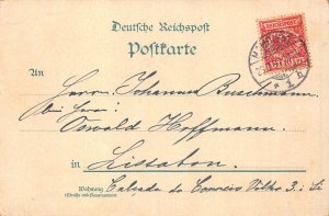 Germany Gruss aus Hamburg 1897 litho vintage postcard