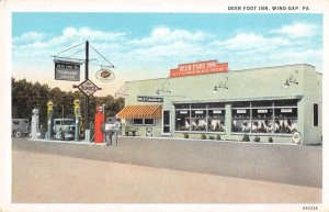 Wind Gap Pen Deer Foot Inn Sunoco Gas Station Vintage Postcard AA20574