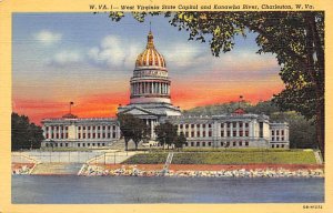 West Virginia State Capitol and Kanawha River, Charleston, WV