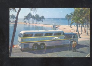 GREYHOUND BUS COMPANY SONIC SCENICRUISER VINTAGE ADVERTISING POSTCARD BUS