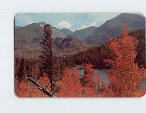 Postcard Bear Lake in autumn Rocky Mountain National Park Colorado USA