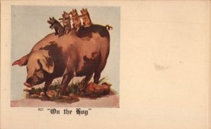pig postcard: On the Hog