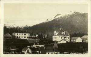 Ketchikan AK Deer Mtn & Homes c1920 Real Photo Postcard