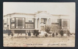 Mint USA Real Picture Postcard Tabor College Hillbsoro Kansas