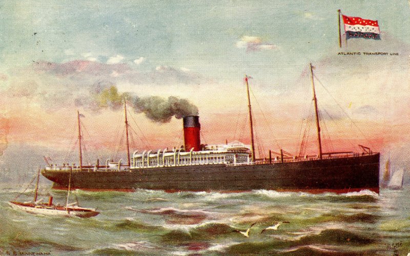 Atlantic Transport Line - SS Minnehaha (Tuck 9126, Celebrated Liners)