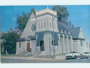 Unused 1950's OLD CARS & CHURCH SCENE Salisbury Maryland MD p3758@