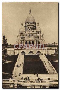 Old Postcard Paris The Sacre Coeur of Montmartre and the Monumental Staircase