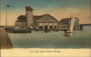 Chicago - US Life Saving Station c1905 UDB Postcard