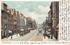Germany 1899 Magdeburg Breite Weg vintage postcard B965