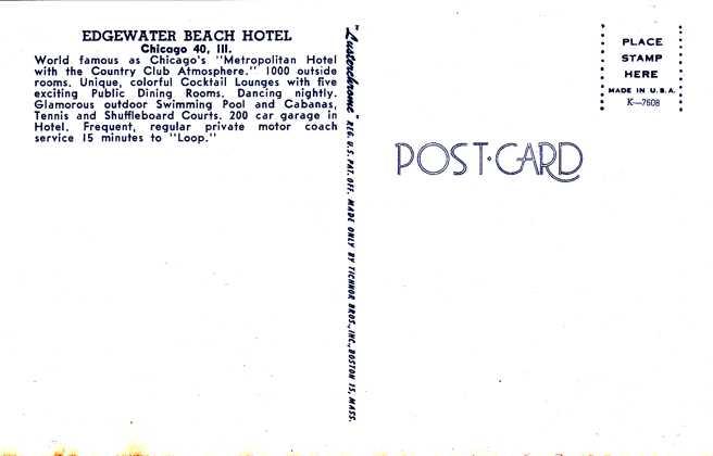 Edgewater Beach Hotel - Chicago IL, Illinois