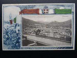 WW1 ITALIANNA TRIESTE Panorama c1918 Postcard