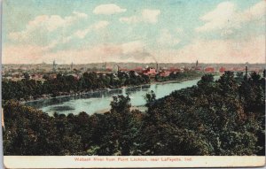 Wabash River From Point Lookout Near LaFayette Indiana Postcard C109