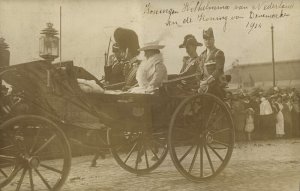 King Christian X of Denmark, Queen Wilhelmina of Netherlands 1914 RPPC Postcard