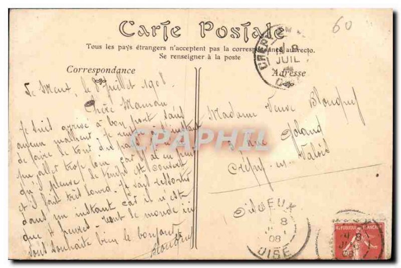 Old Postcard Chateau de Pierrefonds View from Route Compiegne