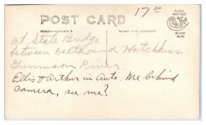 RPPC Early Auto Crossing Gunnison River between Delta and Hotchkiss, CO Postcard