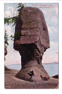 Man Sitting on Rocks at Hopewell Cape, Moncton, New Brunswick, Used RPO 1911