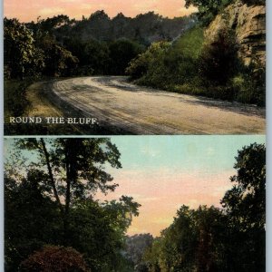 c1910s Kansas City MO Multi View Cliff Drive Road Bluff Shady Street Elite A189