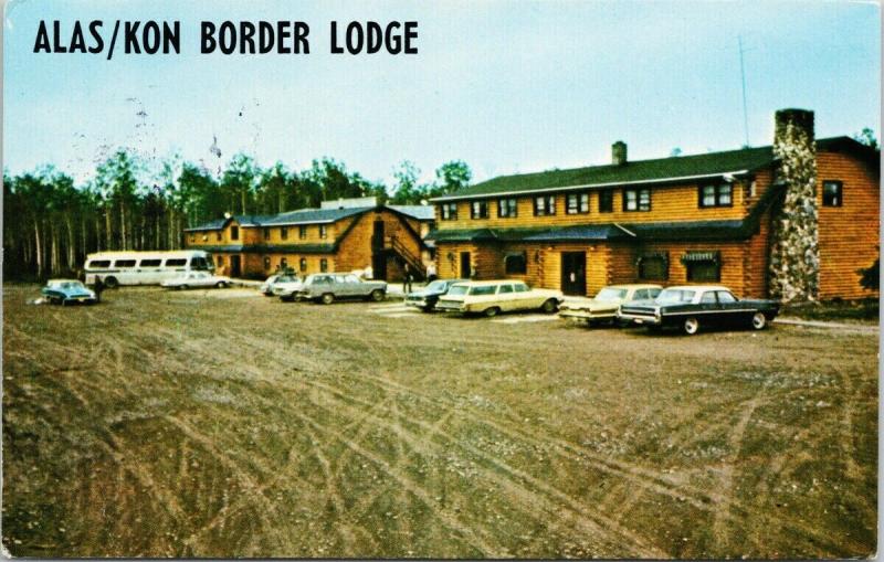 Alas/Kon Border Lodge Beaver Creek Yukon c1974 Northpole AK PO Postcard F3