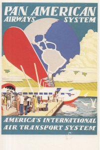 Pan American Airways System American Flights Plane Poster Postcard