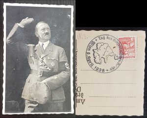 GERMANY THIRD 3rd REICH ORIGINAL POSTCARD ADOLF HITLER