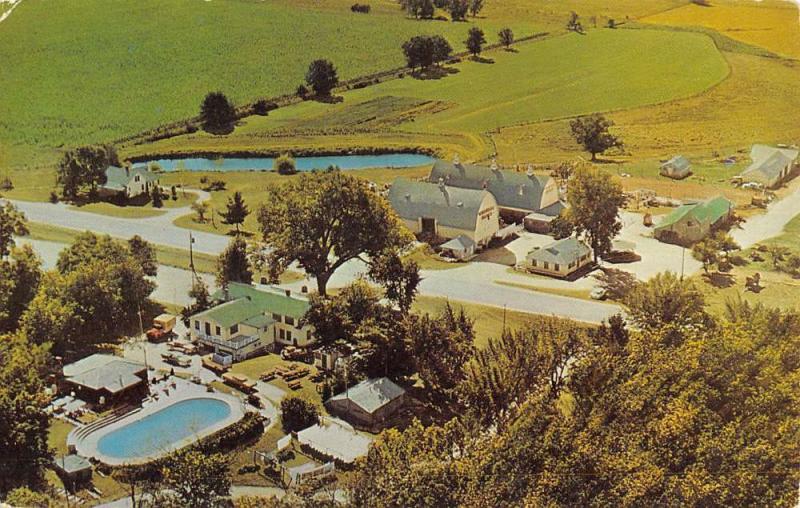 Mauston Wisconsin Woodside Ranch Resort Birdseye View Vintage Postcard K82419