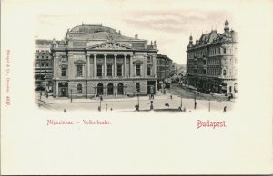 Hungary Budapest Nepszinhaz Volkstheater Vintage Postcard C095