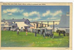 Cotton Gin near Little Rock where cotton pressed into bales
