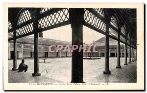 Postcard Old Marrakech Bahia Palace Court of Honor Morocco