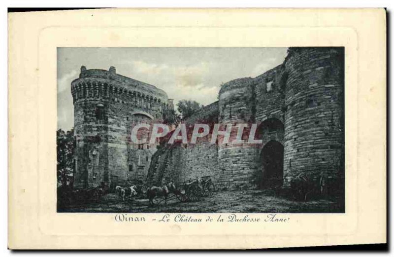 Old Postcard The castle Dinan Duchess Anne