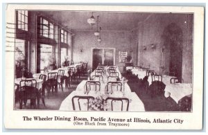 1930 Wheeler Dining Room Pacific Avenue At Illinois Atlantic City NJ Postcard