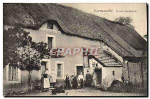 Old Postcard Folklore Normandy Normandy Farm