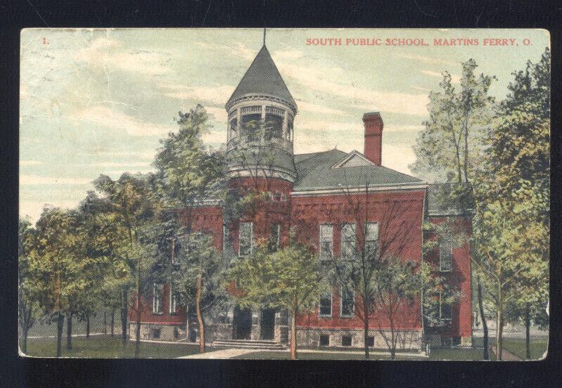 MARTINS FERRY OHIO SOUTH PUBLIC SCHOOL VINTAGE POSTCARD WHEELING W.VA.