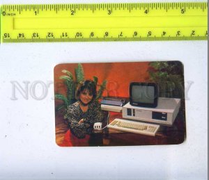 260012 USSR BELARUS ADVERTISING MINSK Computers Pocket CALENDAR 1991 year