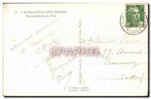 Old Postcard L & # 39Aiguillon Sur Mer Vue Generale Du Port