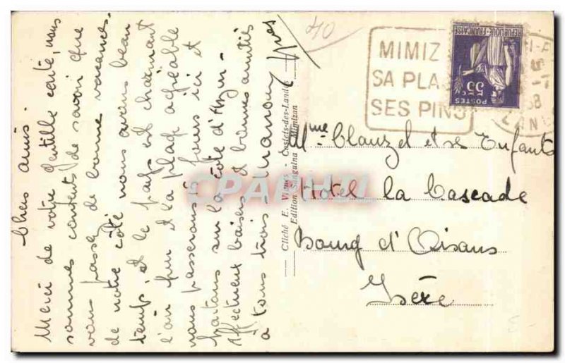 Old Postcard Mimizan la Foret Les Pins