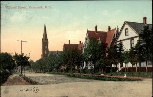 Yarmouth Nova Scotia Williams Street Church Homes 1900s-20s Vintage Postcard