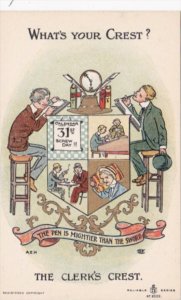 British Humour What's Your Crest The Clerk's Crest