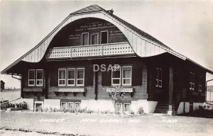 C70/ New Glarus Wisconsin Wi Postcard Real Photo RPPC c40s Chalet Building