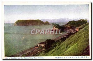 Old Postcard Japan Japan Nippon View of Enoshima and the Hakone Range from Sh...