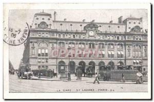 Old Postcard Paris St Lazare