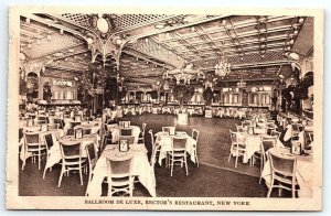 c1910 NEW YORK CITY RECTOR'S RESTAURANT BALLROOM DE LUXE INTERIOR POSTCARD P2102