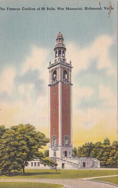 Virginia Richmond Carillon Of 66 Bells War Memorial