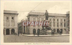 Old Postcard Reims Place Royale and Hotel des Postes