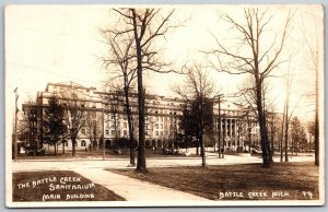 Vtg Michigan MI Battle Creek Sanitarium Main Building 1910s RPPC Postcard